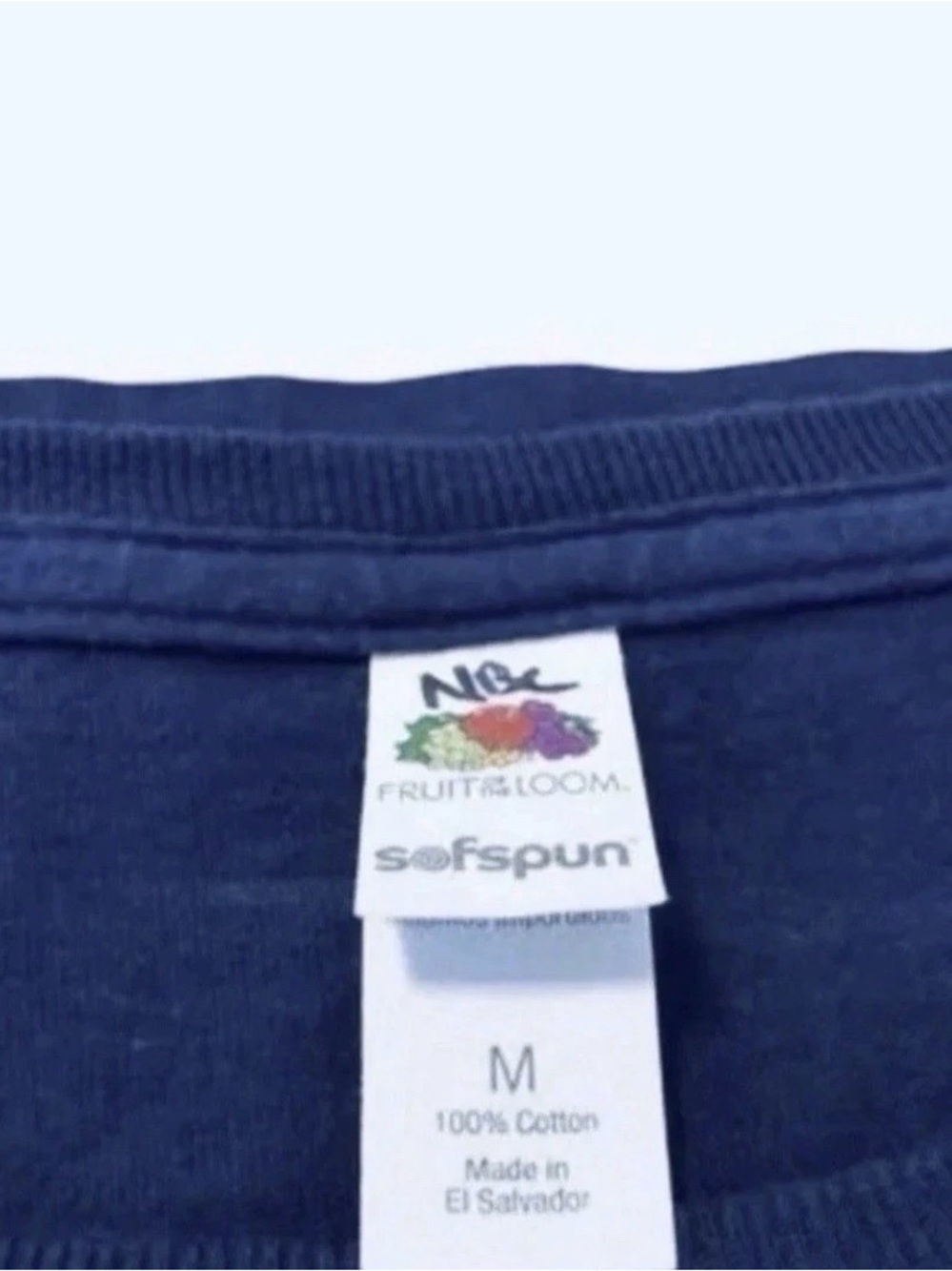 NBC TV CLOTHES! PRODUCTION-WORN medium “deep ocean blue” “ready for a hike” tee